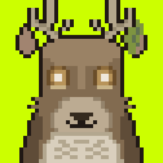 a stag with the feather